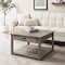 Walker Edison 30" Gray Square Country Coffee Table